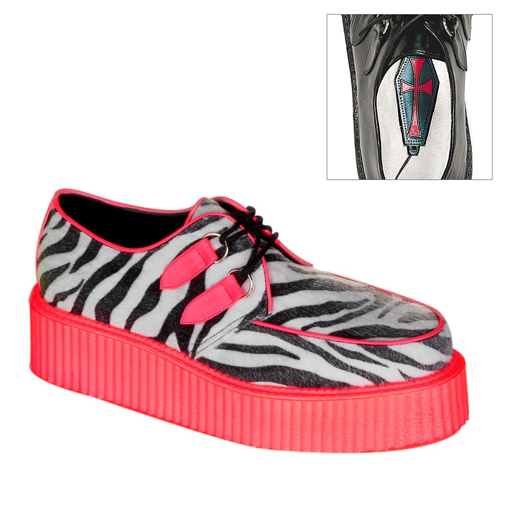 Creepers Demonia V Creeper 507uv Panske - Čierne/Biele | SK-117273